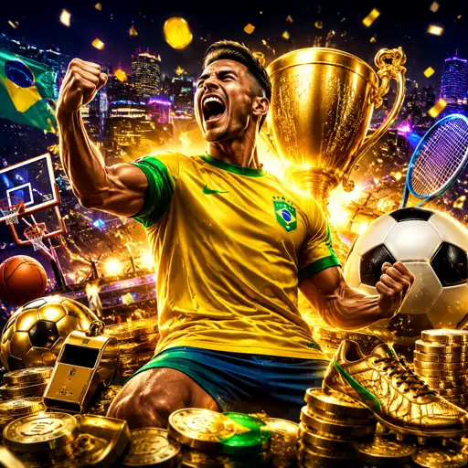 Estádio iluminado representando as ligas e eventos cobertos nas apostas esportivas